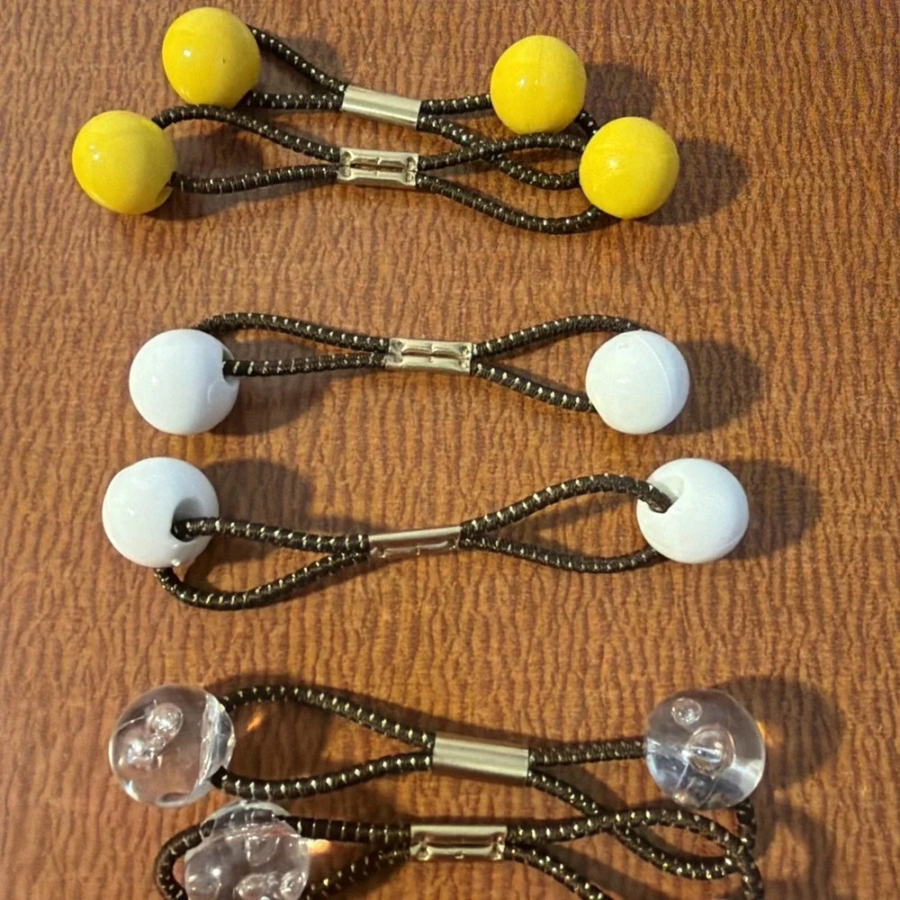 Goody Vtg Ponytail Holders Twin Ball Heart Style Bead Hair Ties Set Of 12 Pairs‎